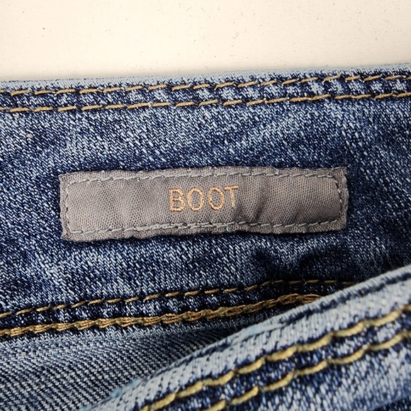 Seven7 Melissa McCarthy Jeans Women 16 Boot Cut Distressed Blue Denim (36x30) - Picture 7 of 12